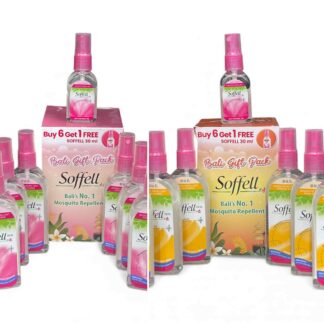 Soffell Mosquito Repellent Spray 80ml BUY 6 Get 1 Free