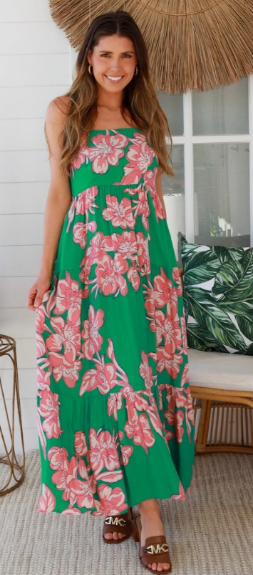 Betty Green Maxi Dress - Image 4