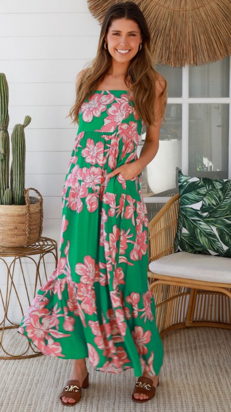 Betty Green Maxi Dress - Image 2